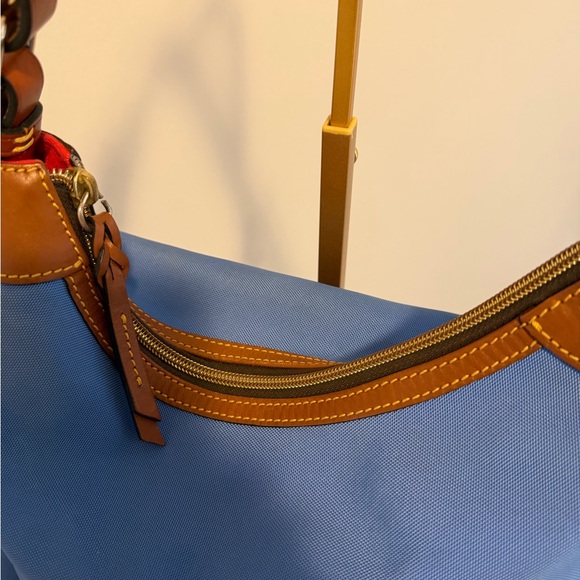 Dooney and Bourke Erica Vibrant Blue Nylon/leather Shoulder Bag 12x9 EUC - Picture 12 of 13